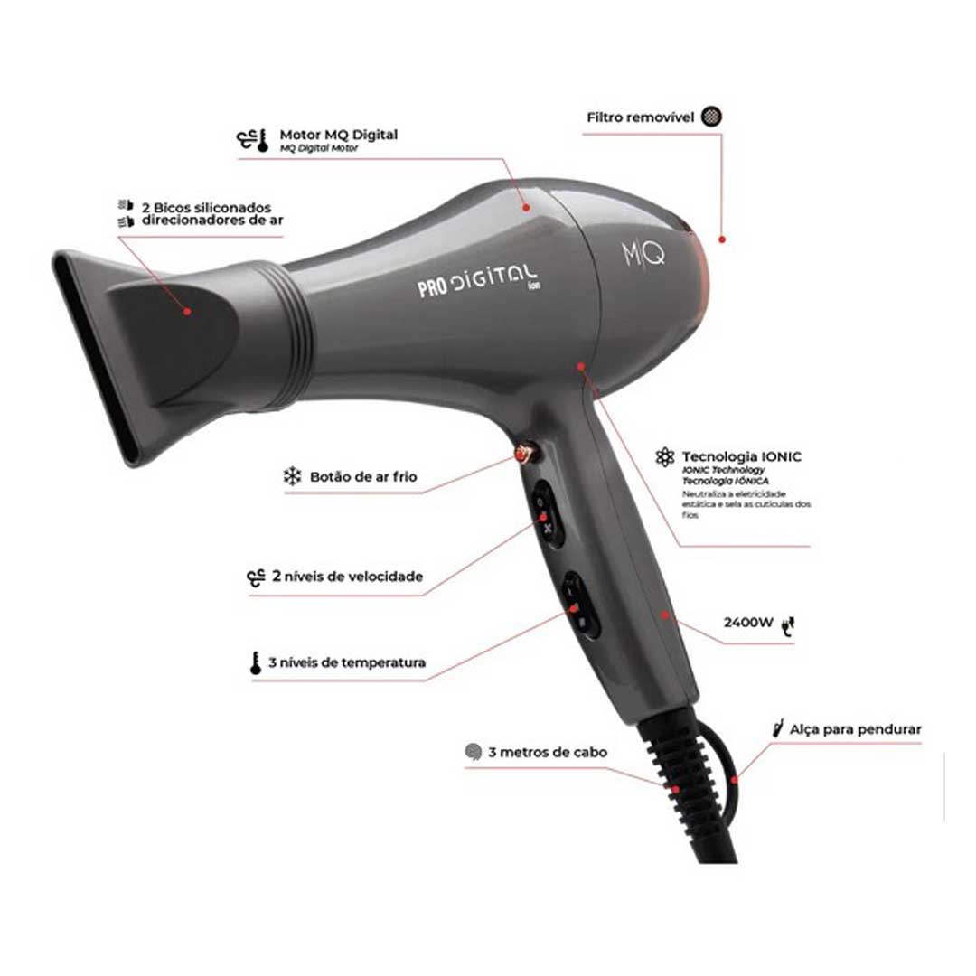 Combo Plancha MQ Pro 480 + Secador Profesional MQ Pro Digital 2400W - Be Beautiful