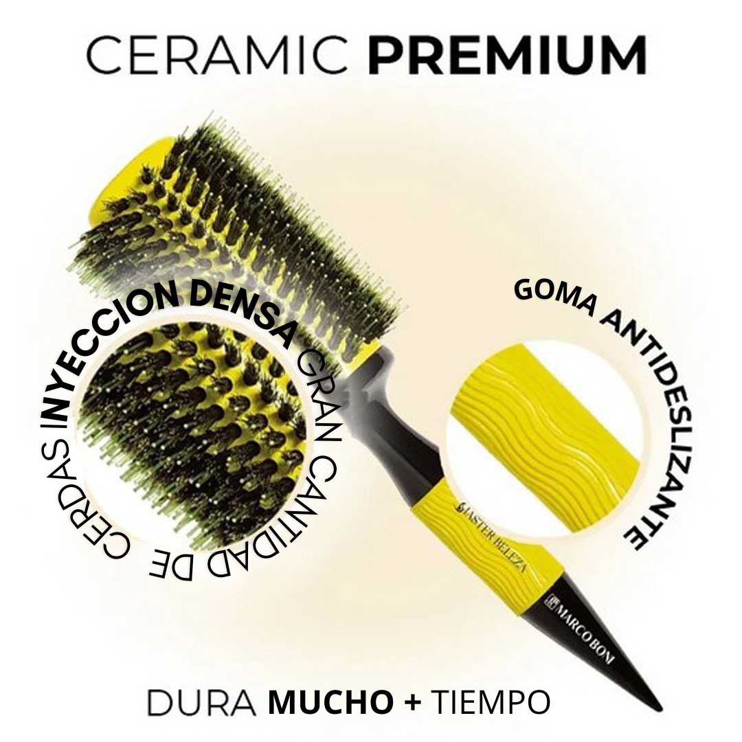 KIT de 4 cepillos TÉRMICOS/CERAMICA Premium Marco Boni