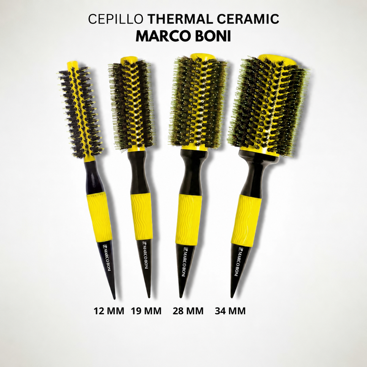 KIT de 4 cepillos TÉRMICOS/CERAMICA  Marco Boni