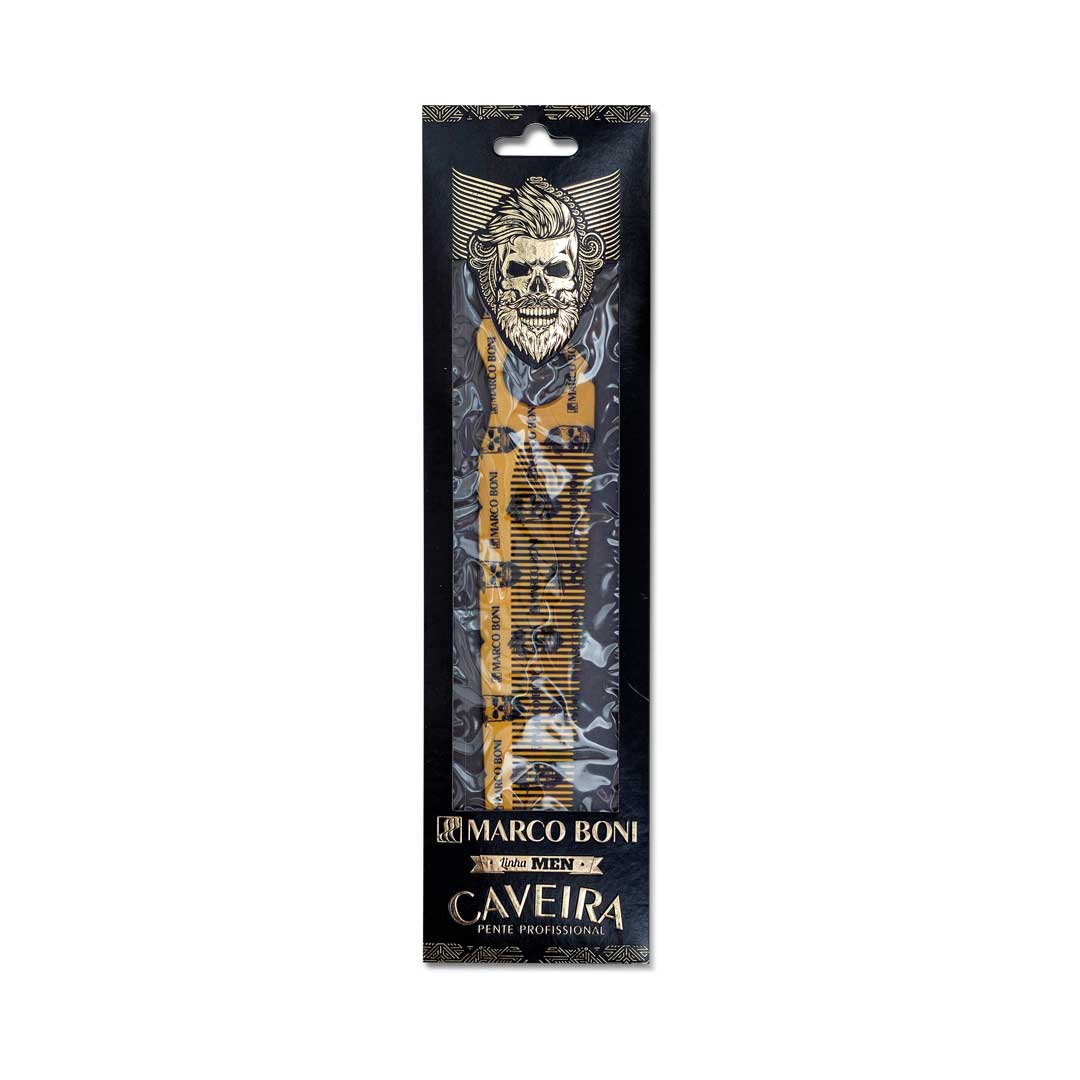 Peine barbero Calavera Marco Boni Dientes Finos